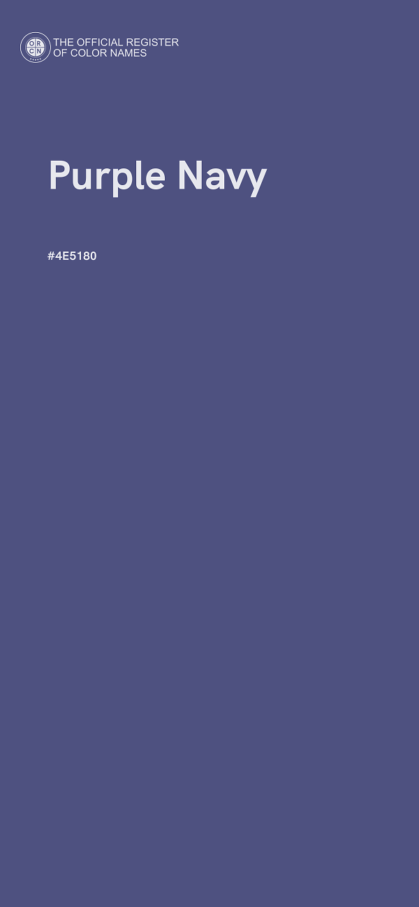 #4E5180 - Purple Navy color image