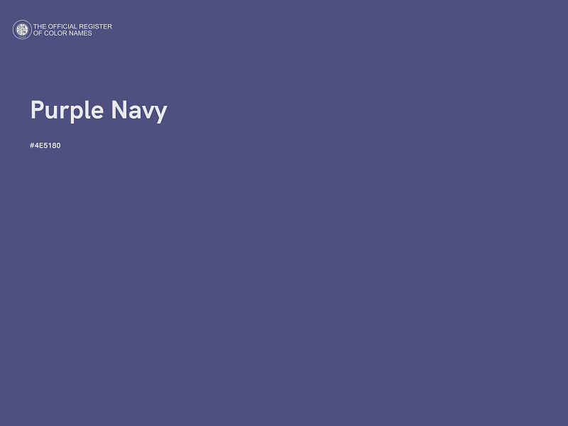 #4E5180 - Purple Navy color image