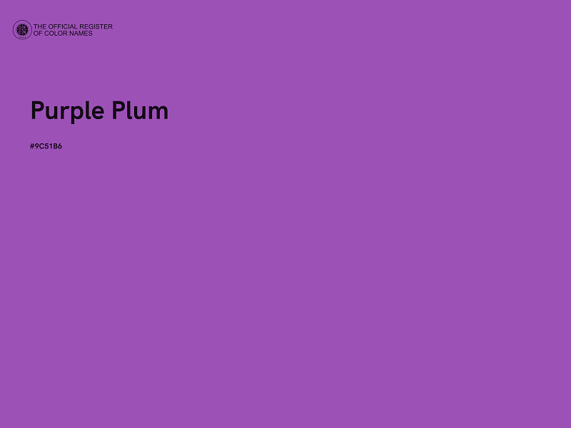 #9C51B6 - Purple Plum color image