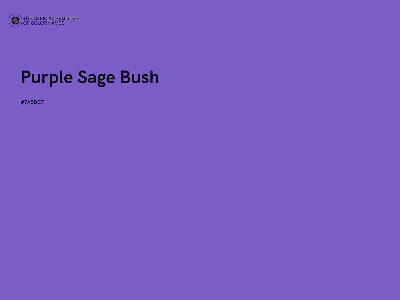 #7A5DC7 - Purple Sage Bush color image