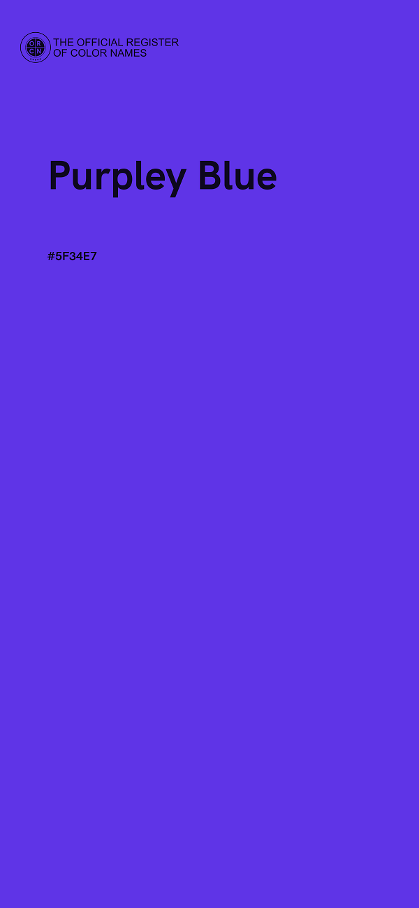 #5F34E7 - Purpley Blue color image