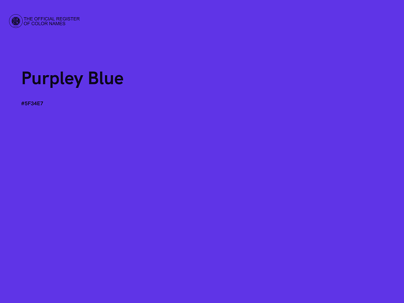 #5F34E7 - Purpley Blue color image