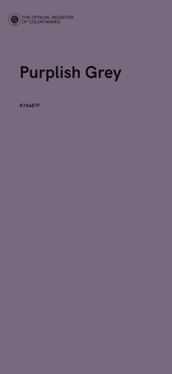 #7A687F - Purplish Grey color image