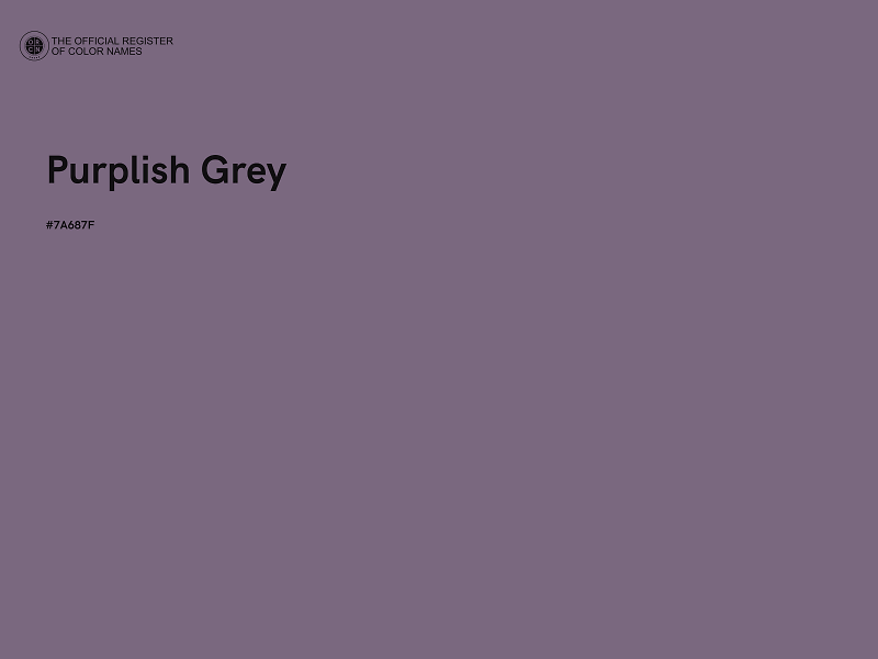 #7A687F - Purplish Grey color image
