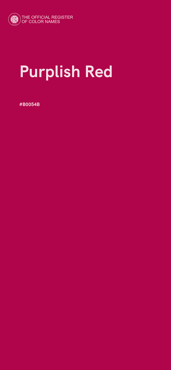 #B0054B - Purplish Red color image