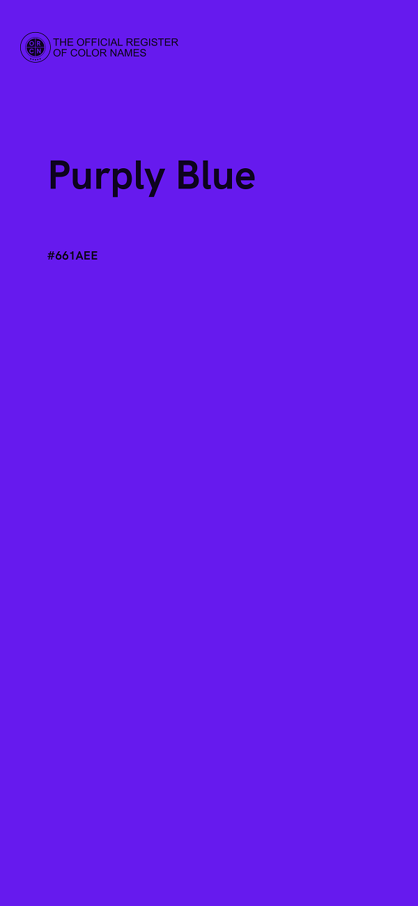 #661AEE - Purply Blue color image