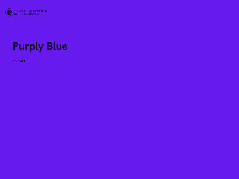 #661AEE - Purply Blue color image
