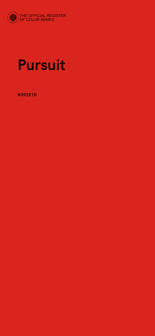 #D9251D - Pursuit color image