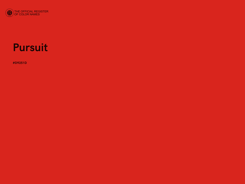 #D9251D - Pursuit color image