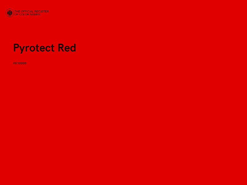 #E10000 - Pyrotect Red color image