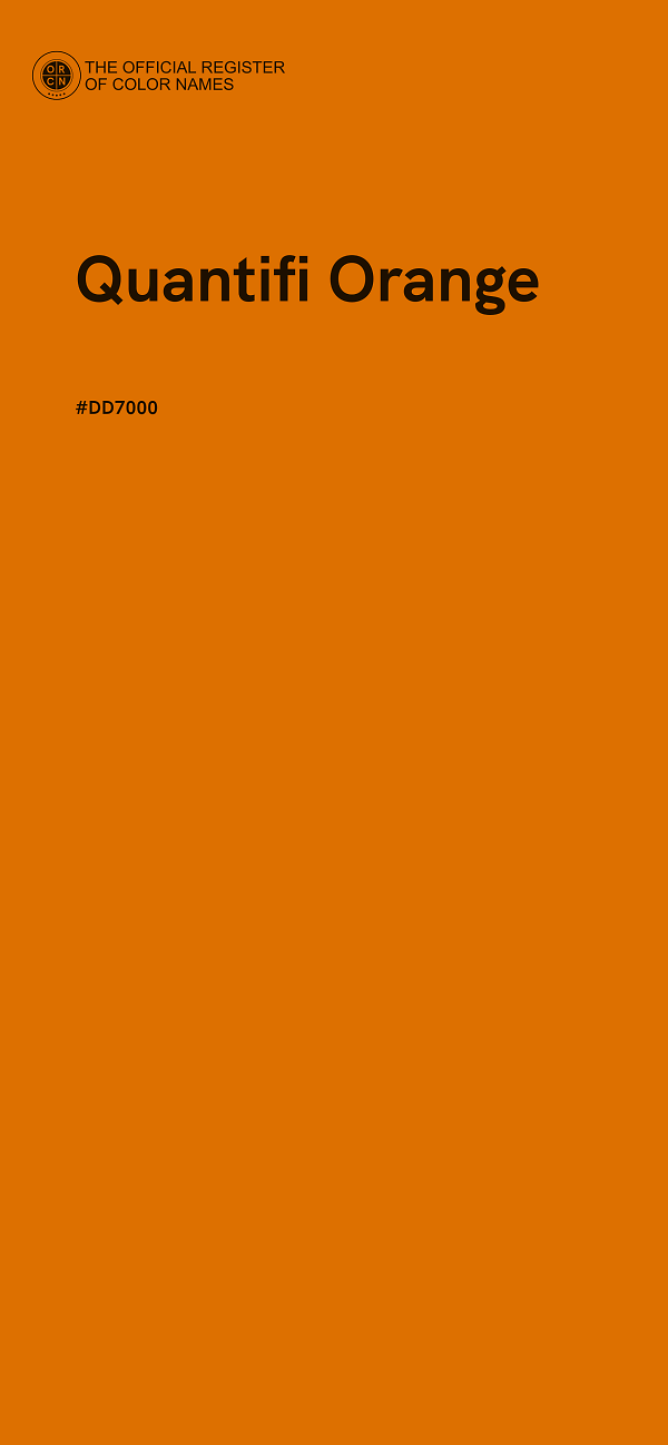 #DD7000 - Quantifi Orange color image