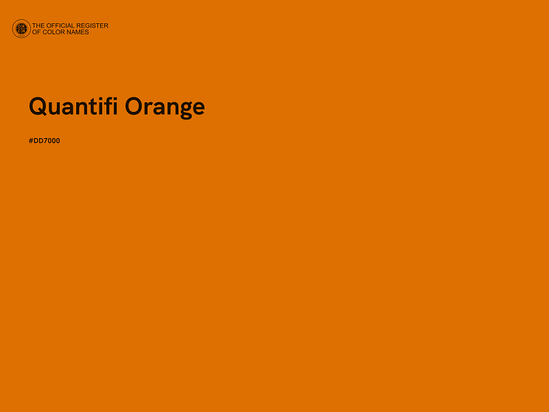 #DD7000 - Quantifi Orange color image