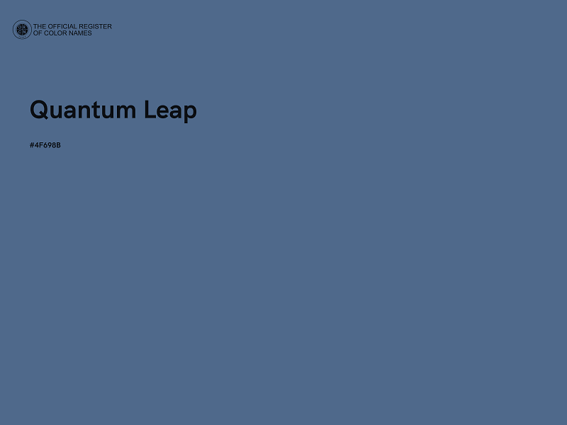 #4F698B - Quantum Leap color image