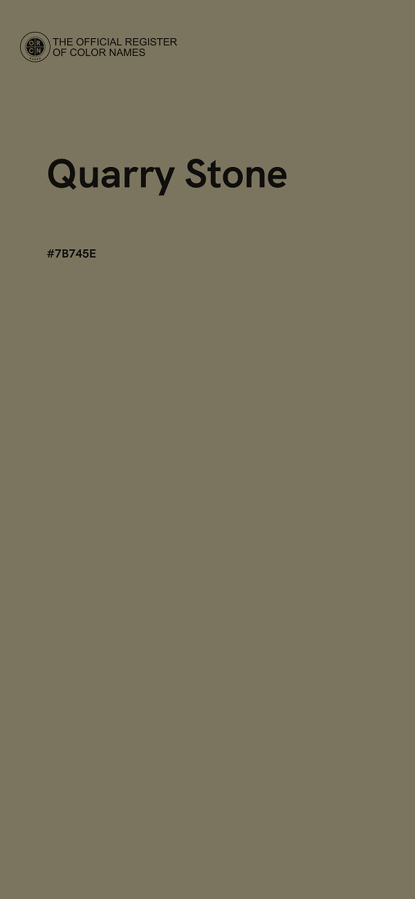 #7B745E - Quarry Stone color image