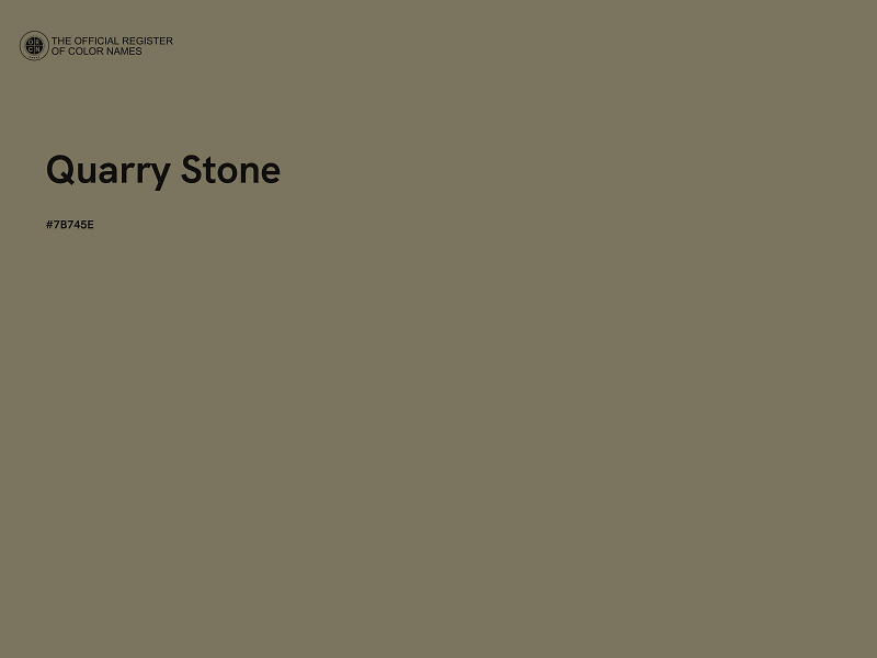 #7B745E - Quarry Stone color image