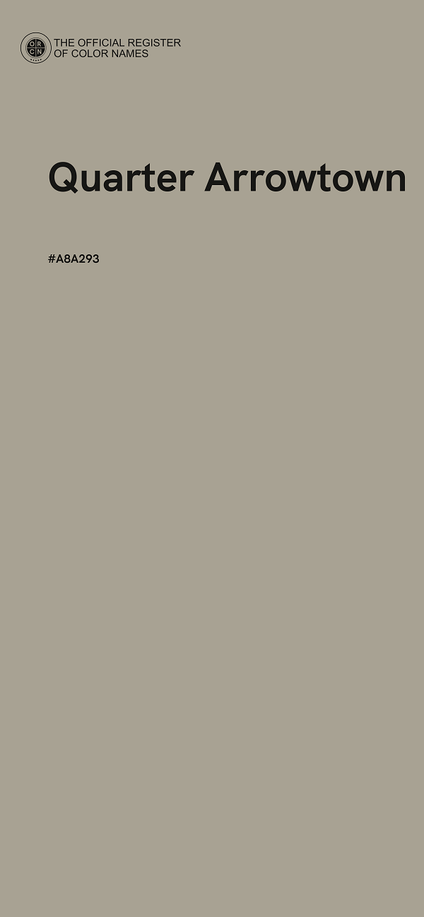#A8A293 - Quarter Arrowtown color image