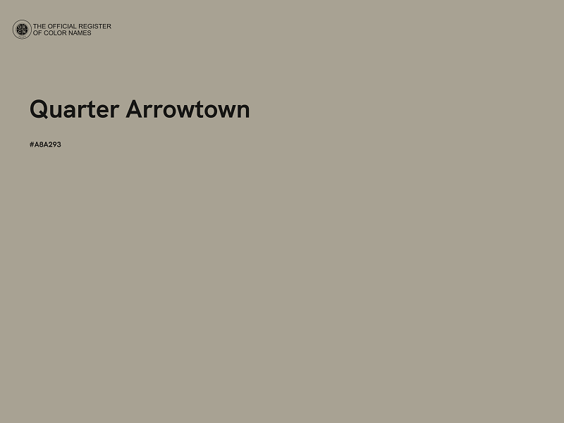 #A8A293 - Quarter Arrowtown color image