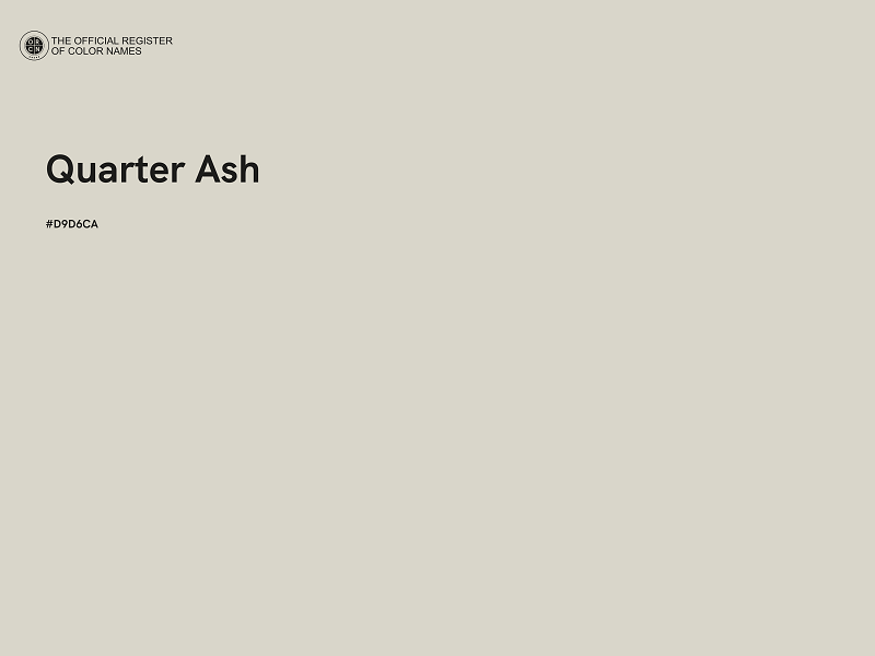 #D9D6CA - Quarter Ash color image