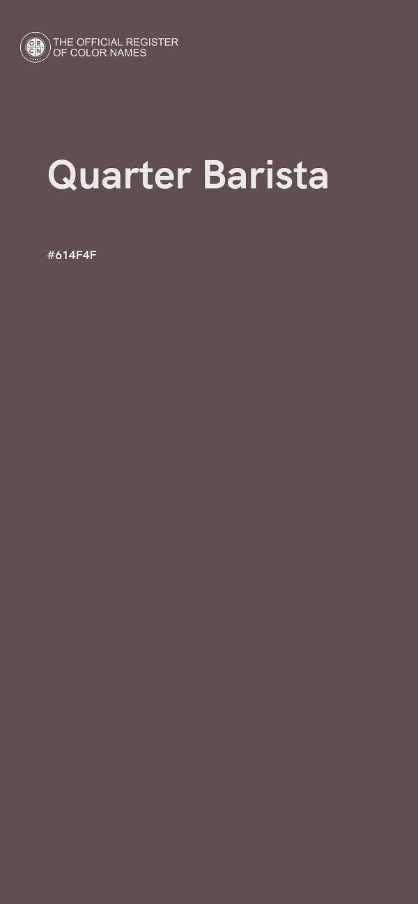 #614F4F - Quarter Barista color image