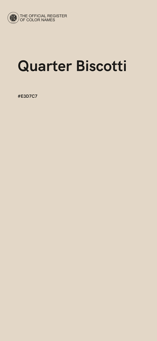 #E3D7C7 - Quarter Biscotti color image