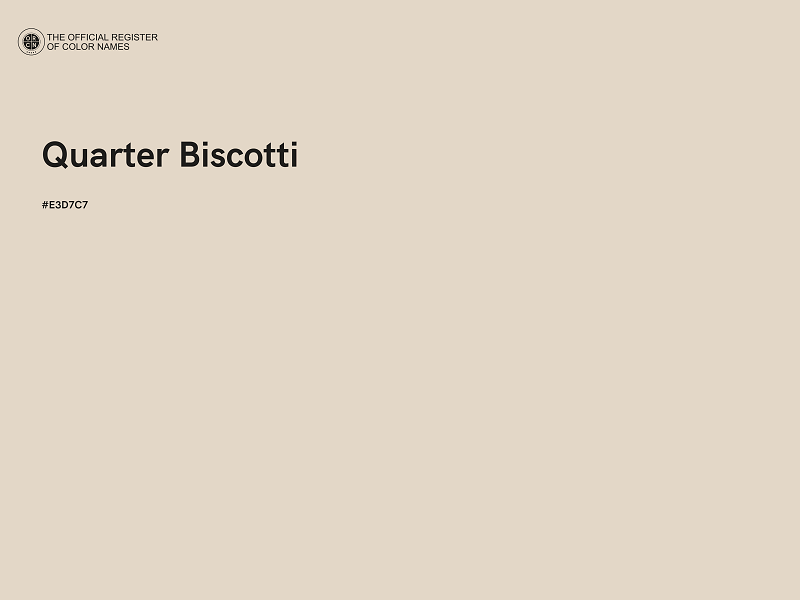 #E3D7C7 - Quarter Biscotti color image