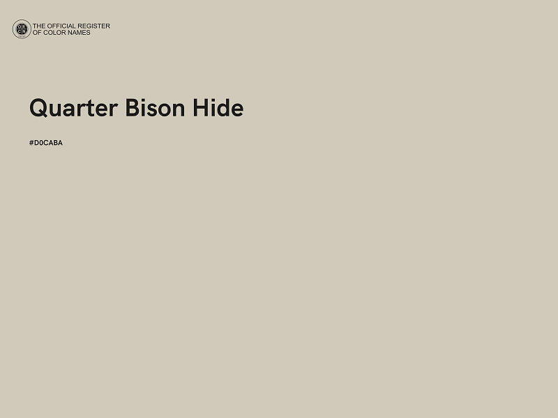 #D0CABA - Quarter Bison Hide color image