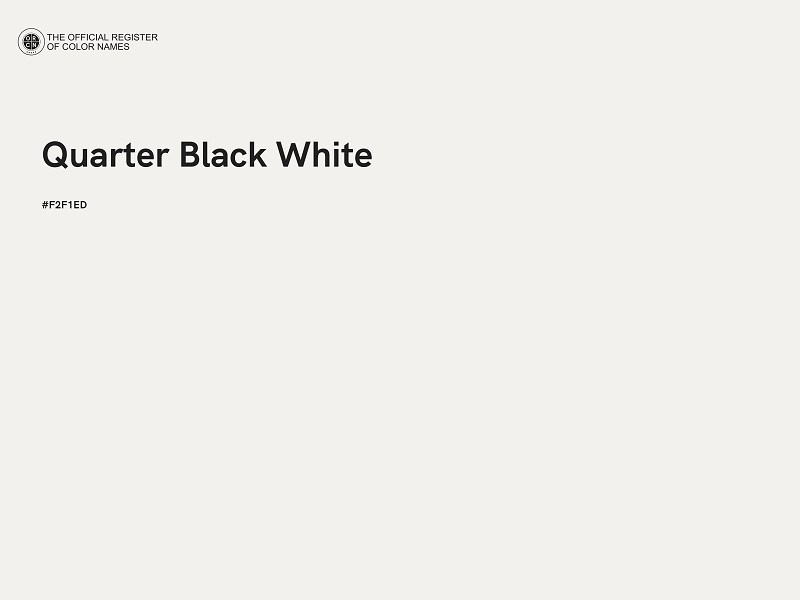 #F2F1ED - Quarter Black White color image