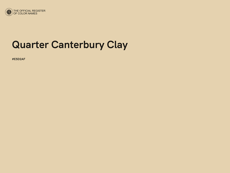 #E5D2AF - Quarter Canterbury Clay color image