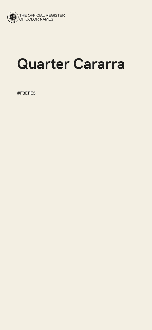 #F3EFE3 - Quarter Cararra color image