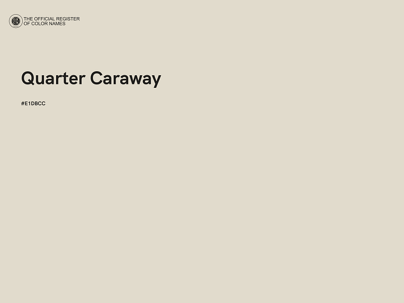 #E1DBCC - Quarter Caraway color image