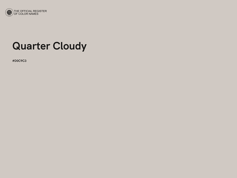 #D0C9C3 - Quarter Cloudy color image