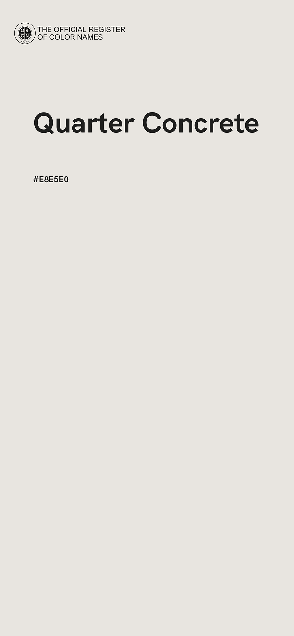 #E8E5E0 - Quarter Concrete color image