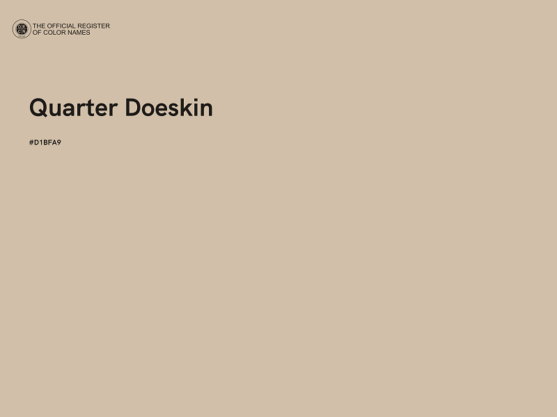 #D1BFA9 - Quarter Doeskin color image