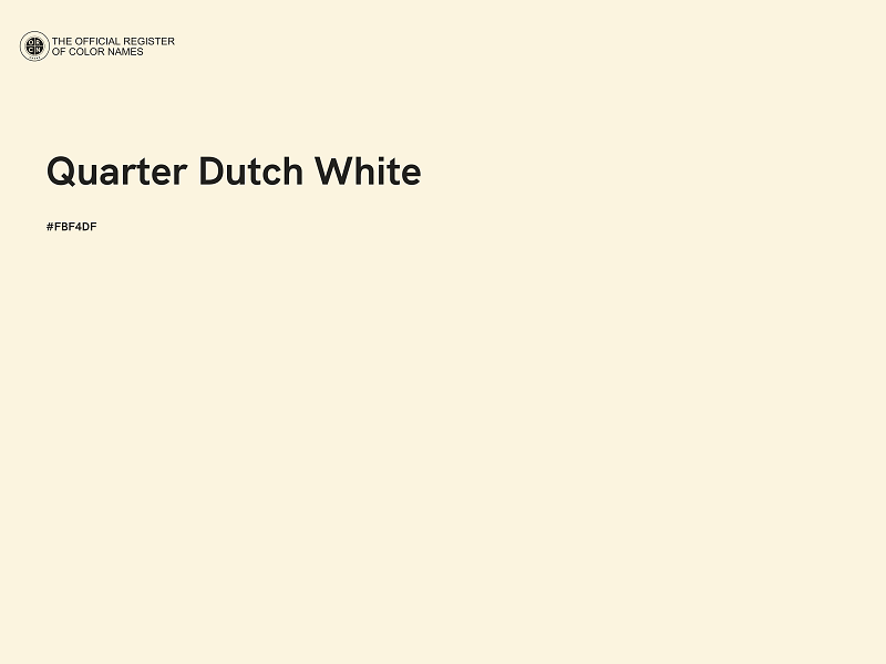 #FBF4DF - Quarter Dutch White color image