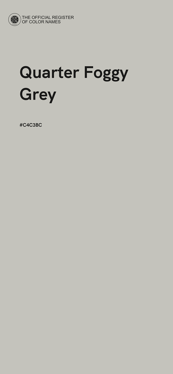 #C4C3BC - Quarter Foggy Grey color image