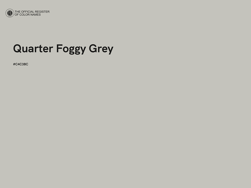 #C4C3BC - Quarter Foggy Grey color image