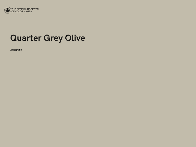 #C2BCAB - Quarter Grey Olive color image