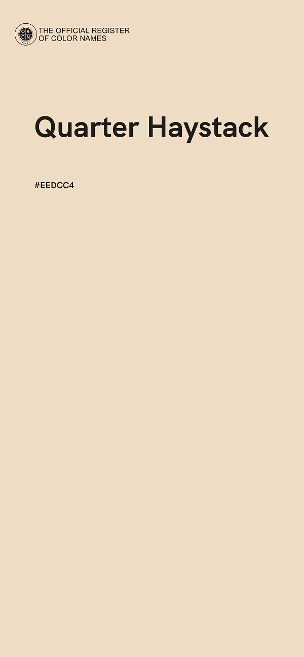 #EEDCC4 - Quarter Haystack color image