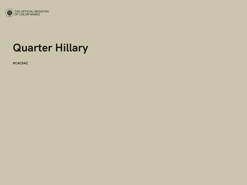#CAC5AC - Quarter Hillary color image