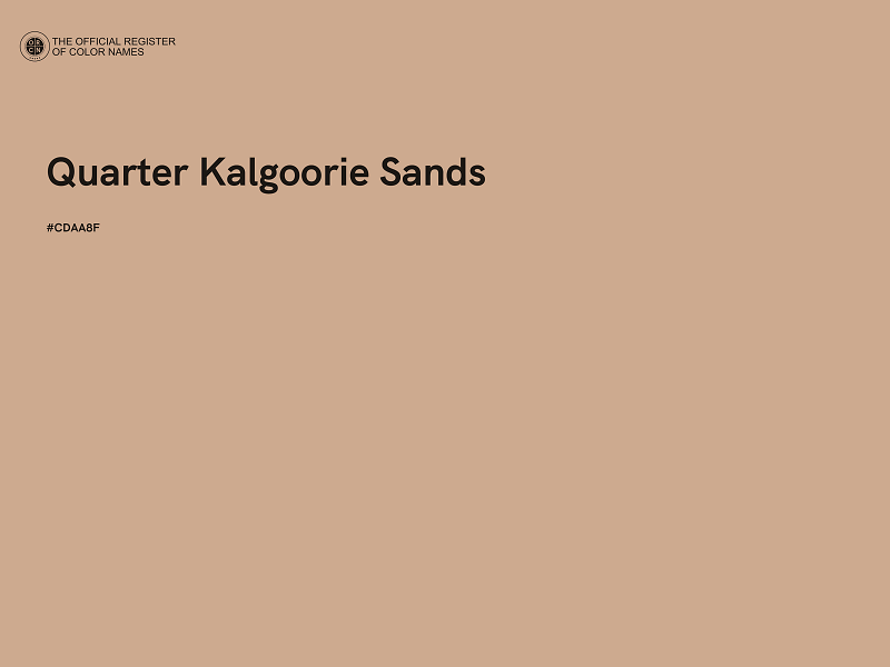 #CDAA8F - Quarter Kalgoorie Sands color image