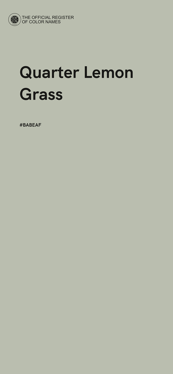 #BABEAF - Quarter Lemon Grass color image