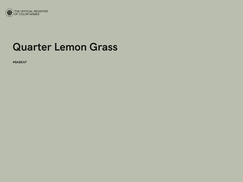 #BABEAF - Quarter Lemon Grass color image