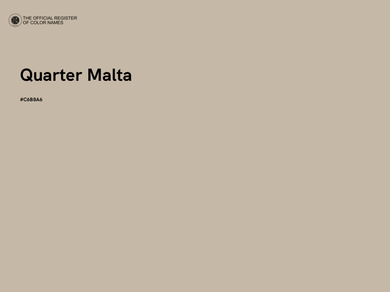 #C6B8A6 - Quarter Malta color image