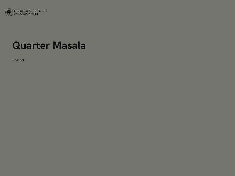 #74736F - Quarter Masala color image