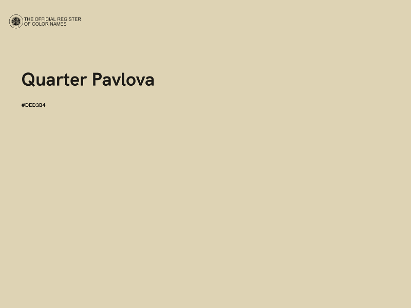 #DED3B4 - Quarter Pavlova color image