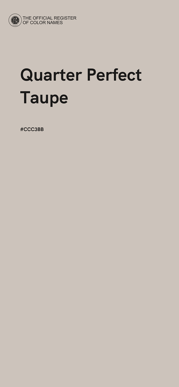 #CCC3BB - Quarter Perfect Taupe color image