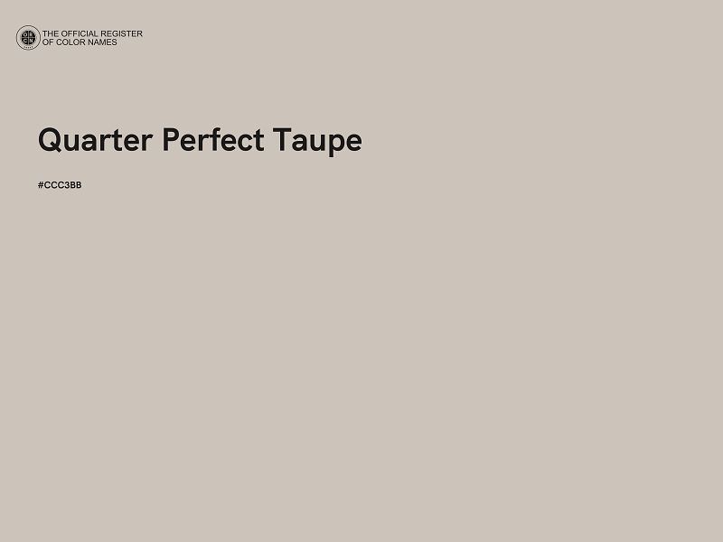 #CCC3BB - Quarter Perfect Taupe color image