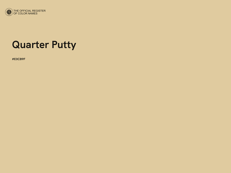 #E0CB9F - Quarter Putty color image