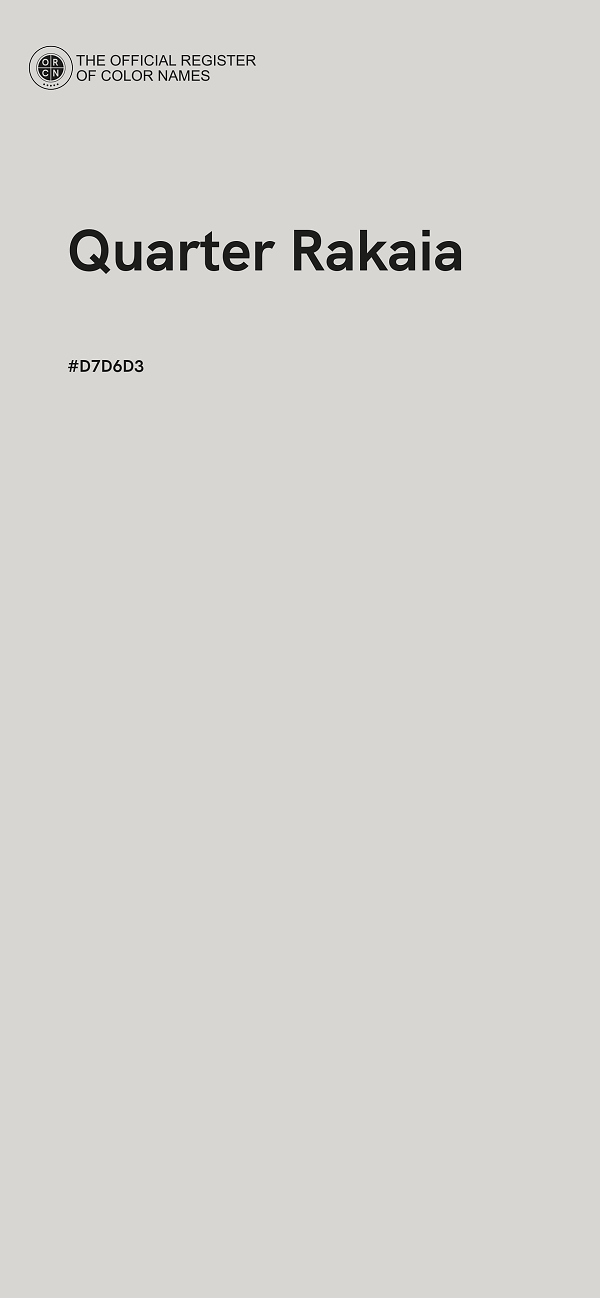 #D7D6D3 - Quarter Rakaia color image
