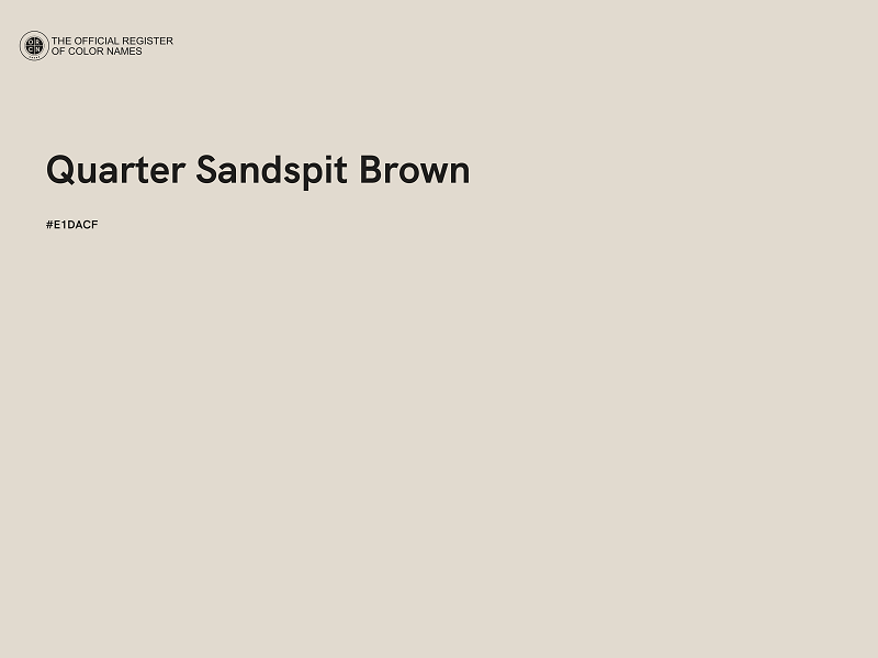 #E1DACF - Quarter Sandspit Brown color image